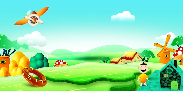 活泼可爱幼儿园毕业典礼板海报背景