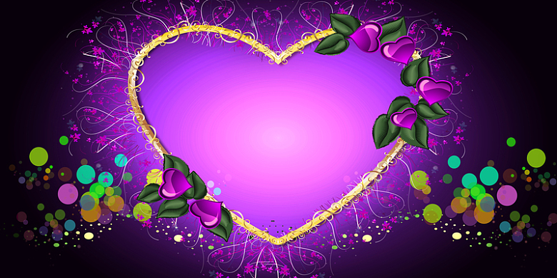 紫色浪漫婚庆展板背景素材