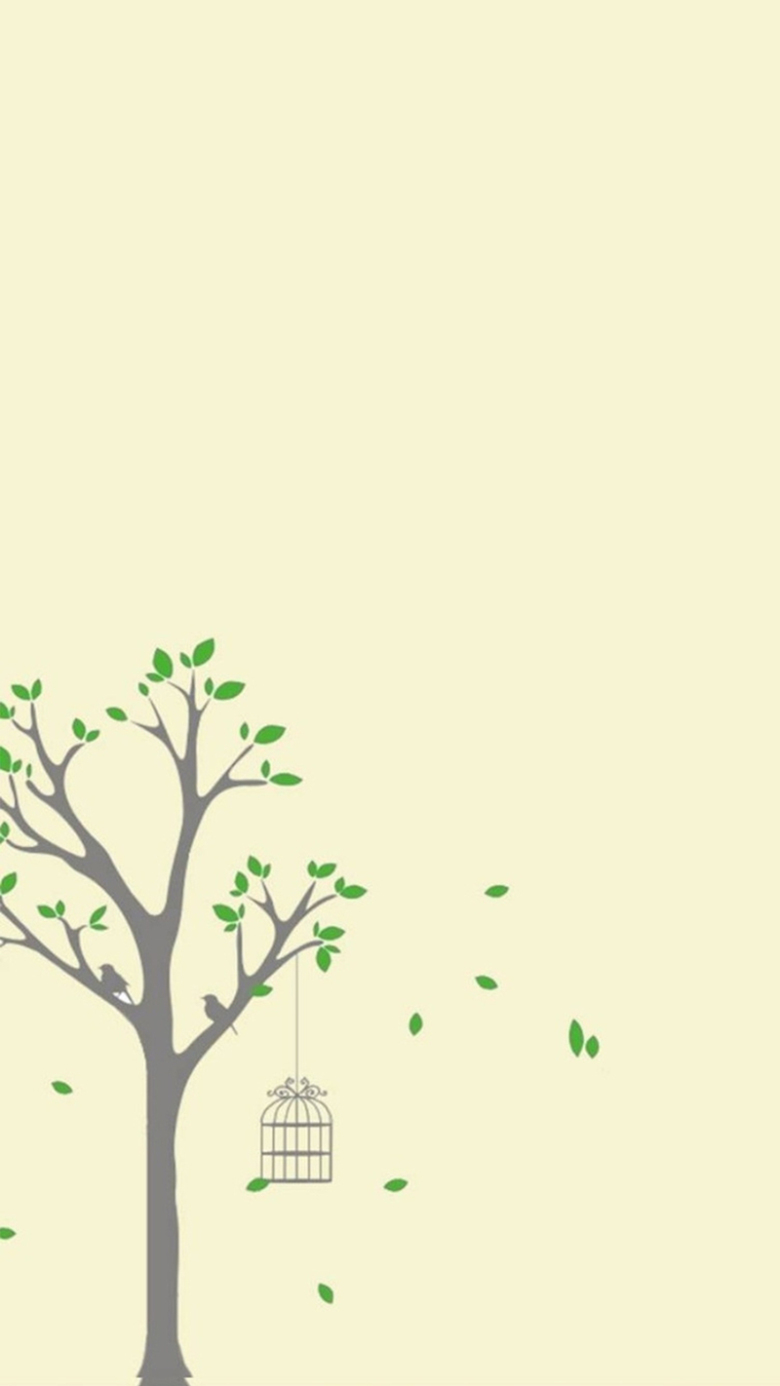 清新简约风格的小树h5背景