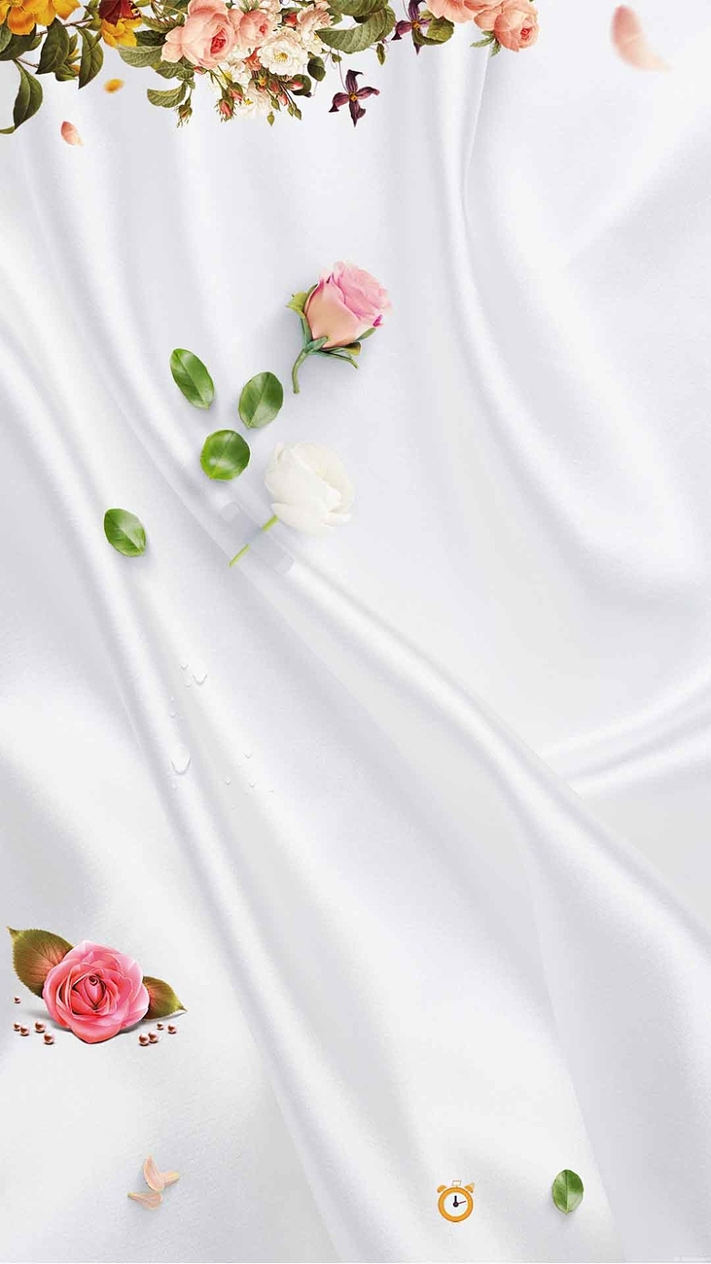 玫瑰精华液宣传化妆玫瑰花H5背景素材
