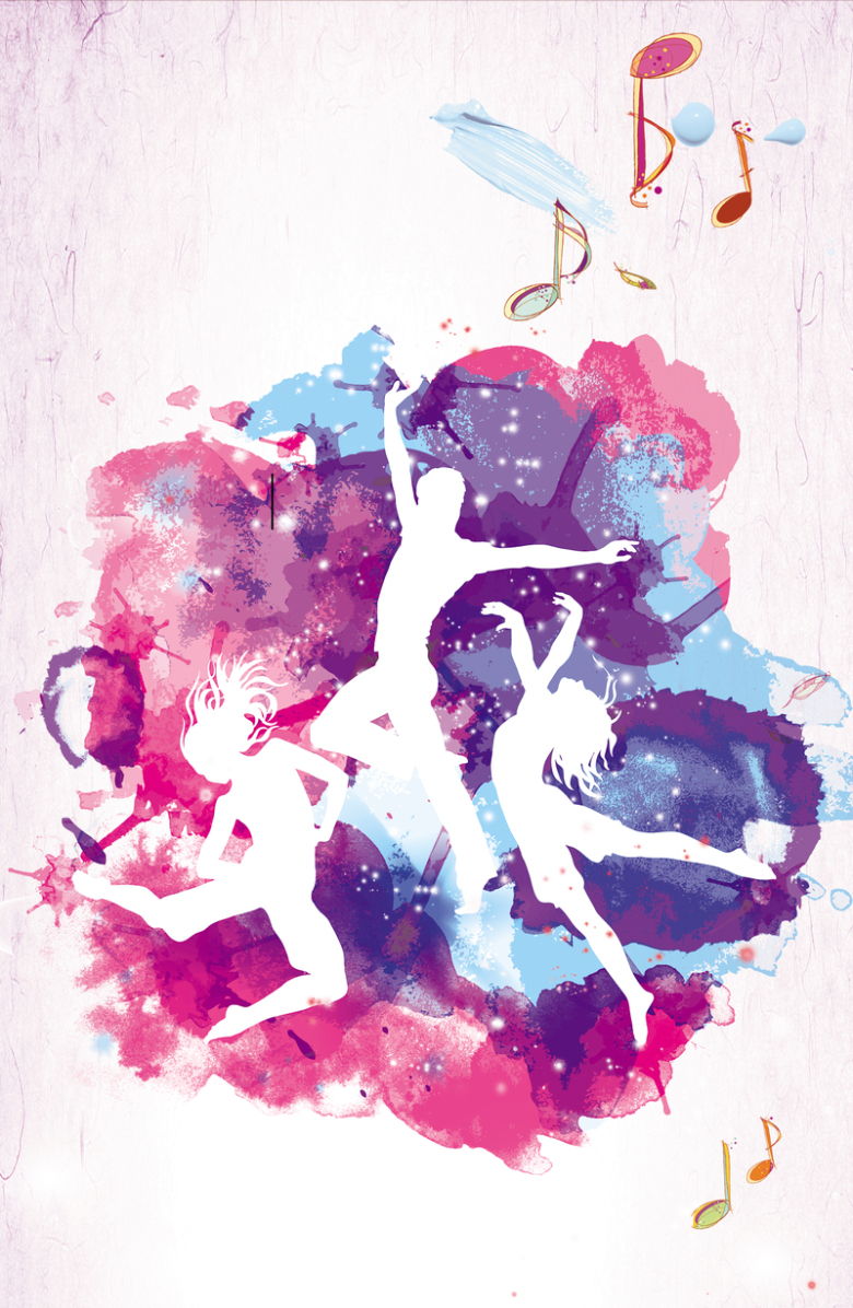 清新水彩手绘大学舞蹈社团招新