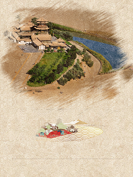 旅游海报之最美月牙泉背景