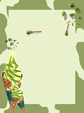 夏日抹茶特饮海报背景