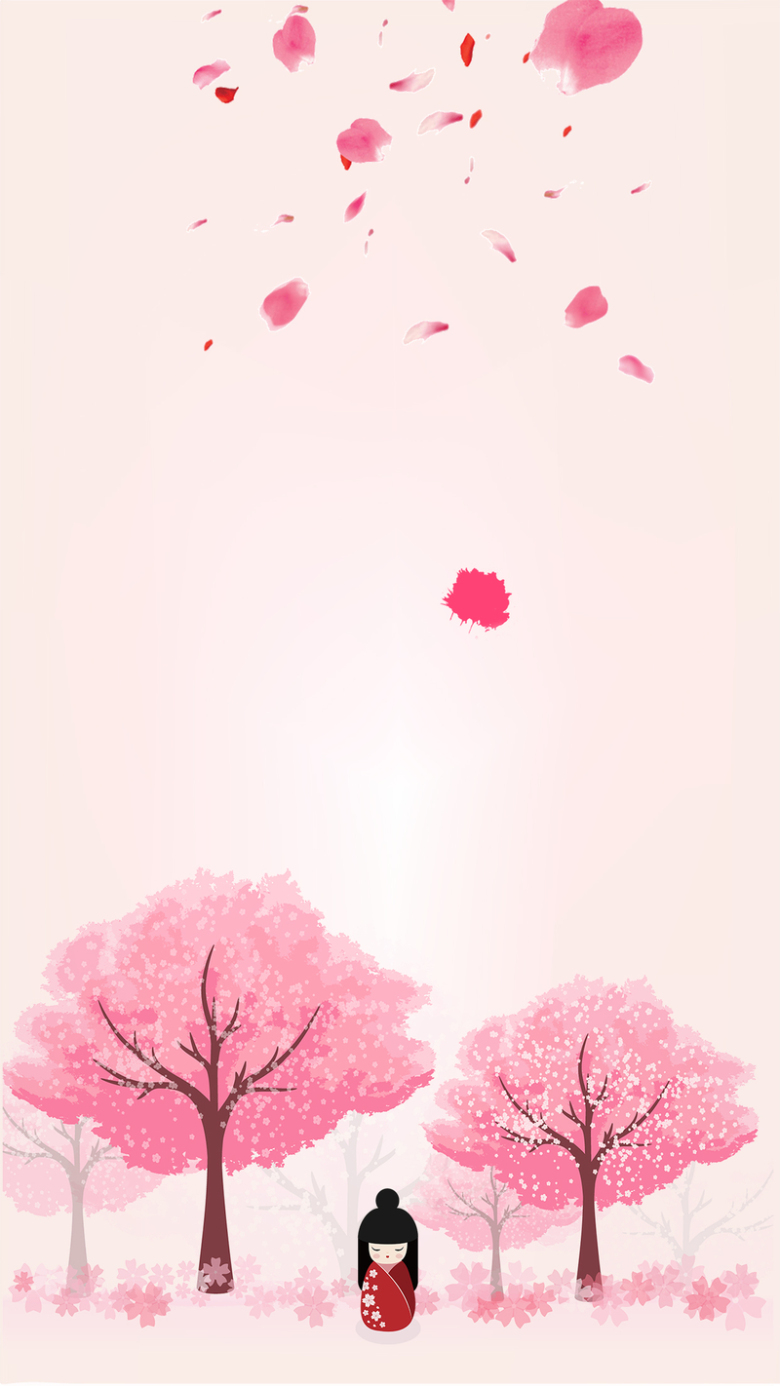 浪漫樱花节海报h5背景psd分层下载免抠素材免费下载_觅元素51yuansu.