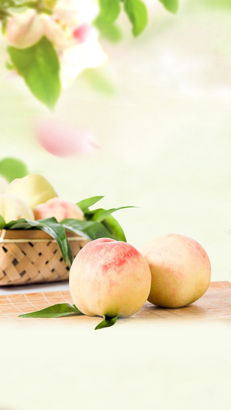 水蜜桃海报背景素材