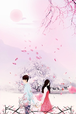 幸福陪伴浪漫情侣