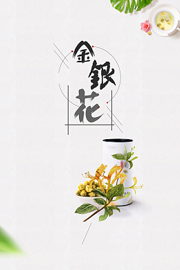 小清新金银花宣传海报设计