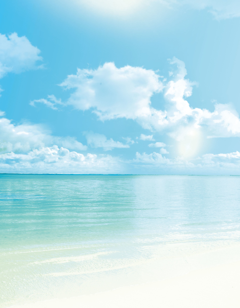 小清新海边展板背景