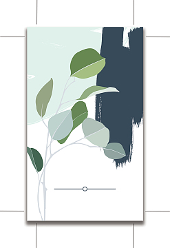 小清新简约创意企业形象海报背景psd