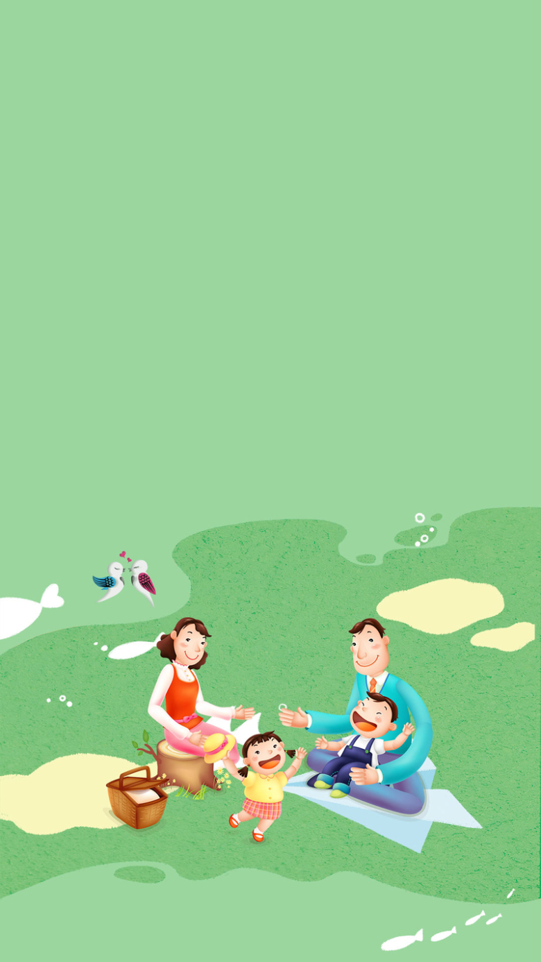 暑期欢乐亲子游旅行h5背景素材