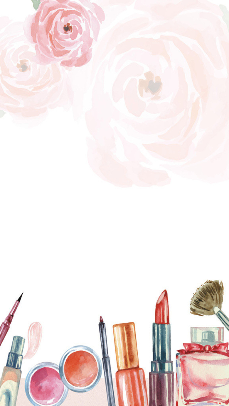 唯美化妆品美妆节h5背景素材