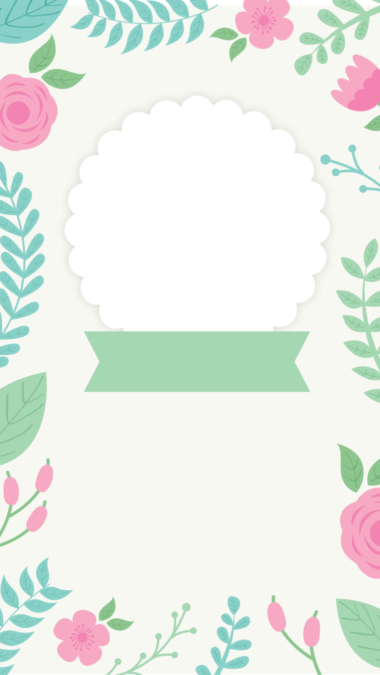 小清新植物婚礼邀请函h5背景