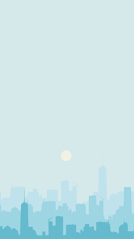 简约城市轮廓H5背景