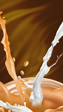 甜蜜香浓奶茶H5图