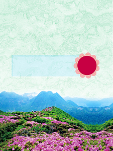 杜鹃花海背景素材