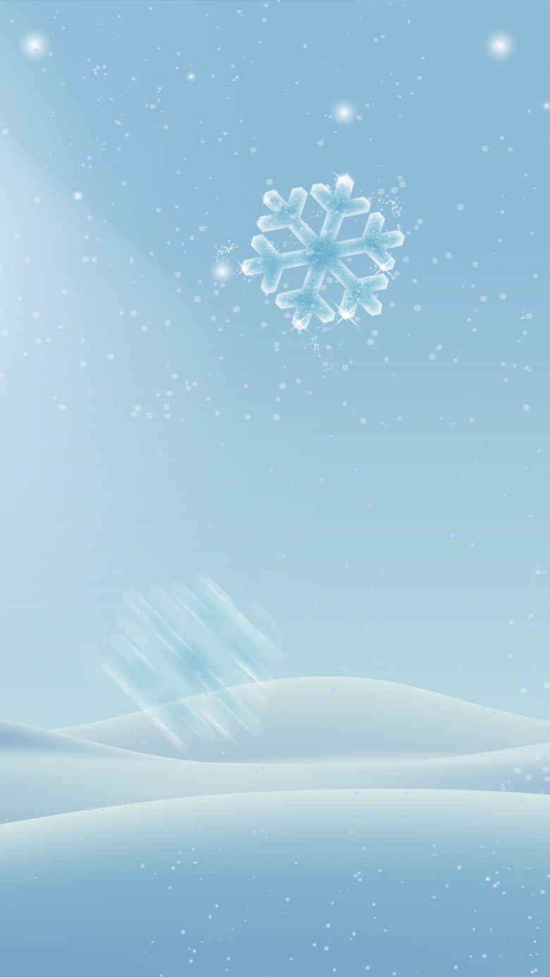 蓝色简约飘雪h5背景免抠素材免费下载_觅元素51yuansu.com