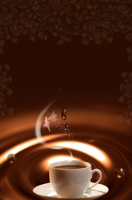 咖啡馆海报背景素材