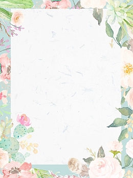 唯美小清新水彩婚礼广告