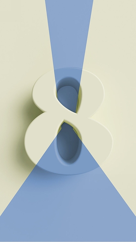 简约彩色数字8h5背景