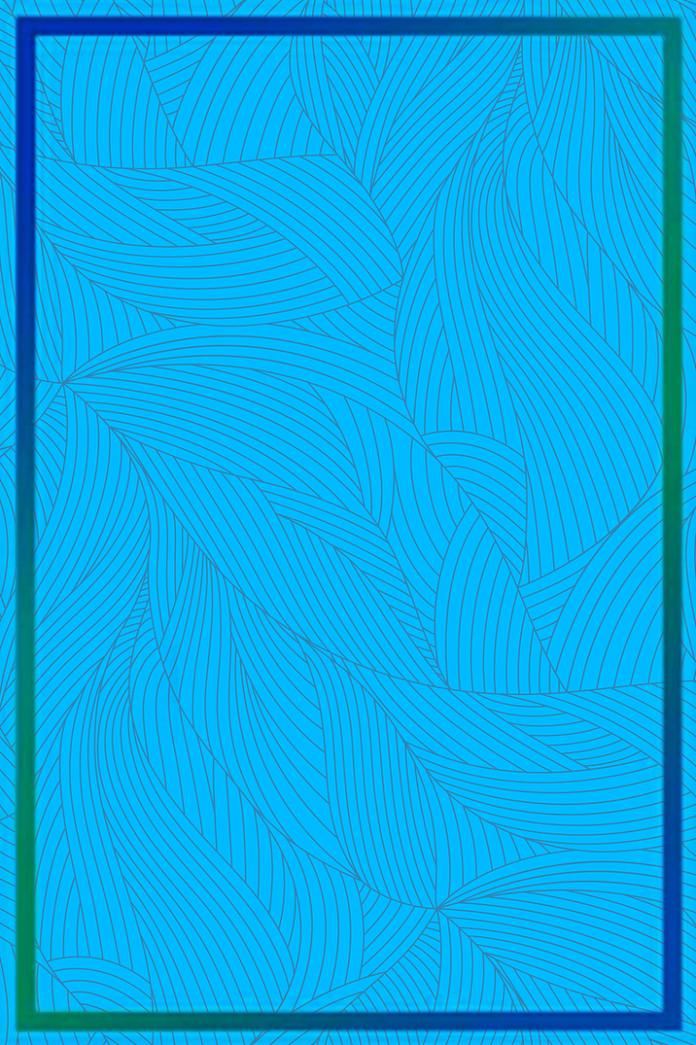 蓝色线条创意叶子底纹背景素材