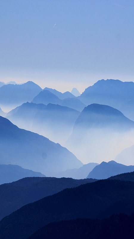蓝色上峦起伏app手机端h5背景