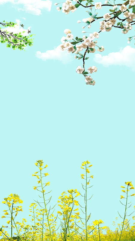 春天h5分层背景