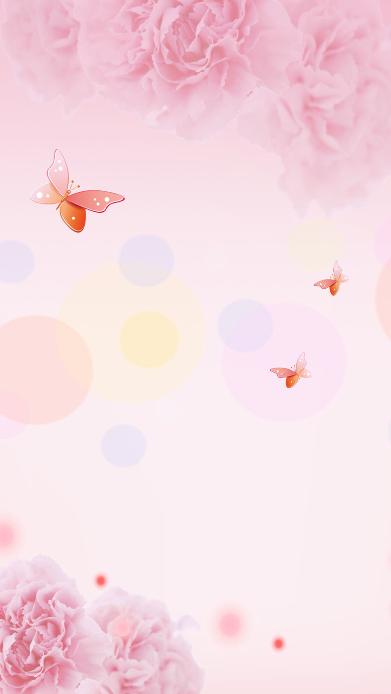 母亲节红色康乃馨特写h5背景