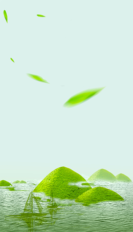 春天简约绿色清新新品发布海报背景素材