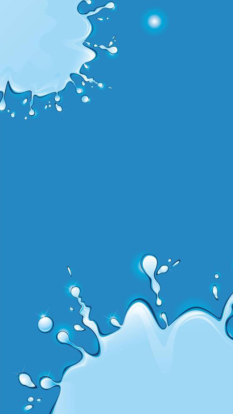 蓝色水滴牛奶App手机端H5背景
