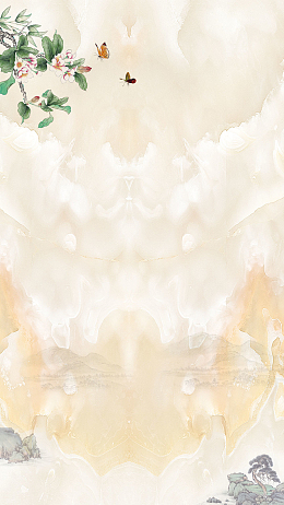 石纹山水花新品上市H5背景素材