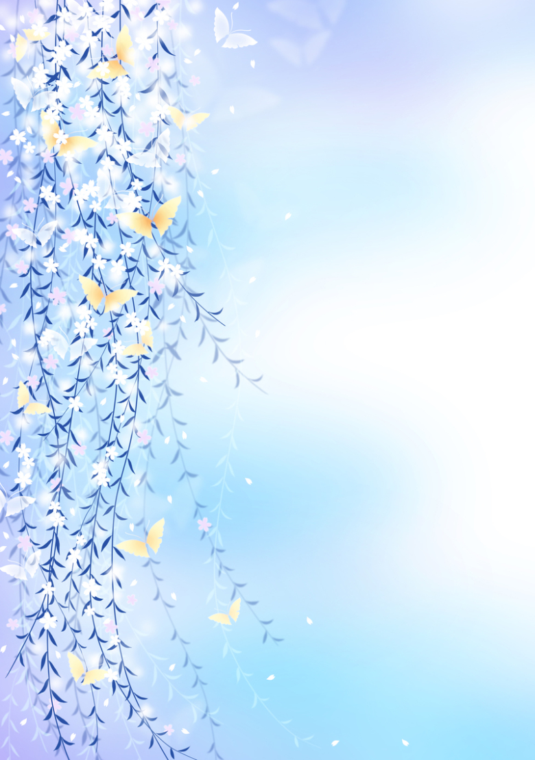 唯美蓝色小花背景素材