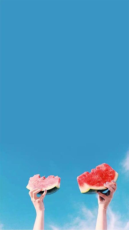 夏天清爽西瓜背景素材