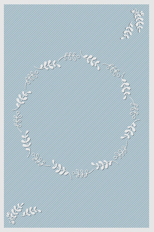 矢量简约手绘花环边框背景