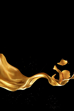 黑金绸带企业开业海报