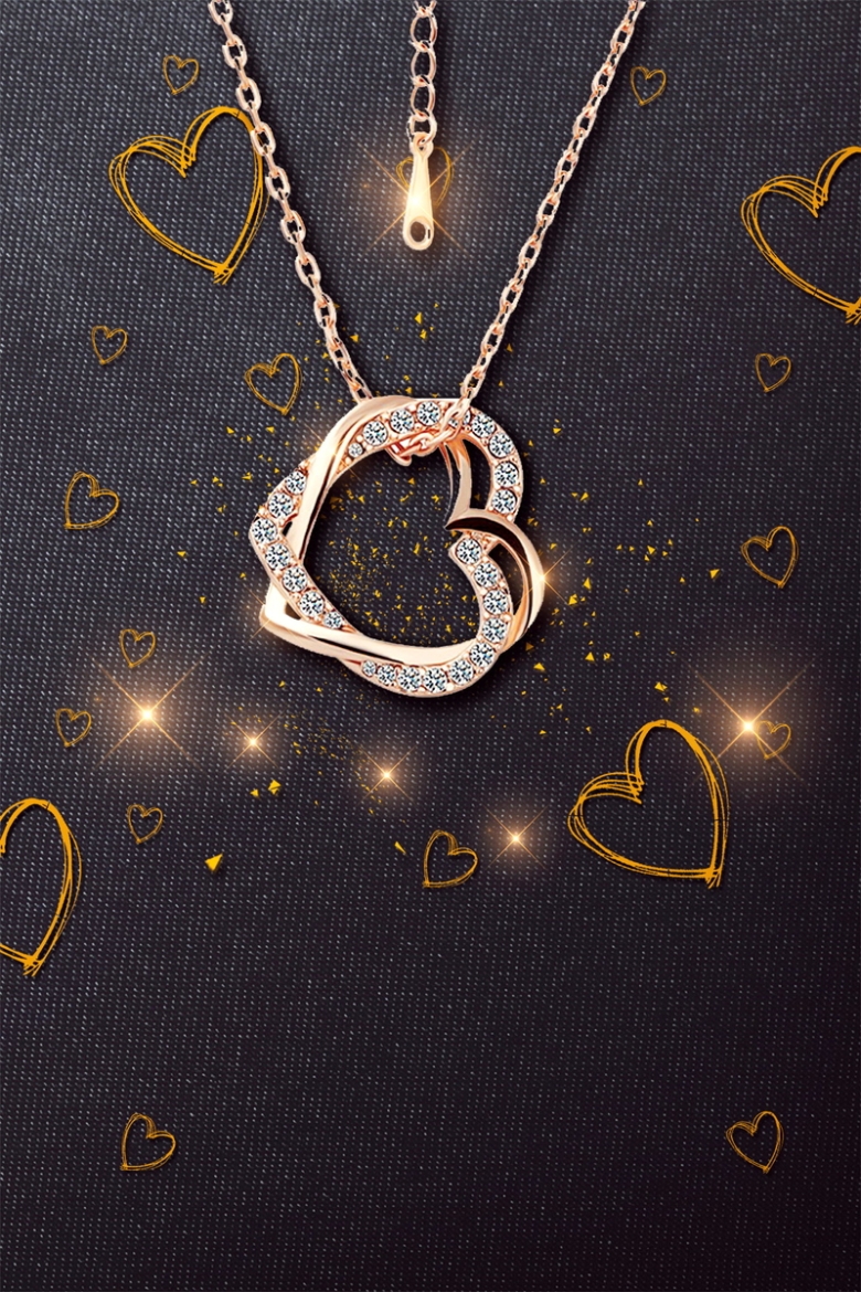 时尚钻石珠宝项链背景素材