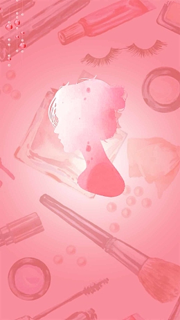美妆化妆品女性化妆工具H5背景素材