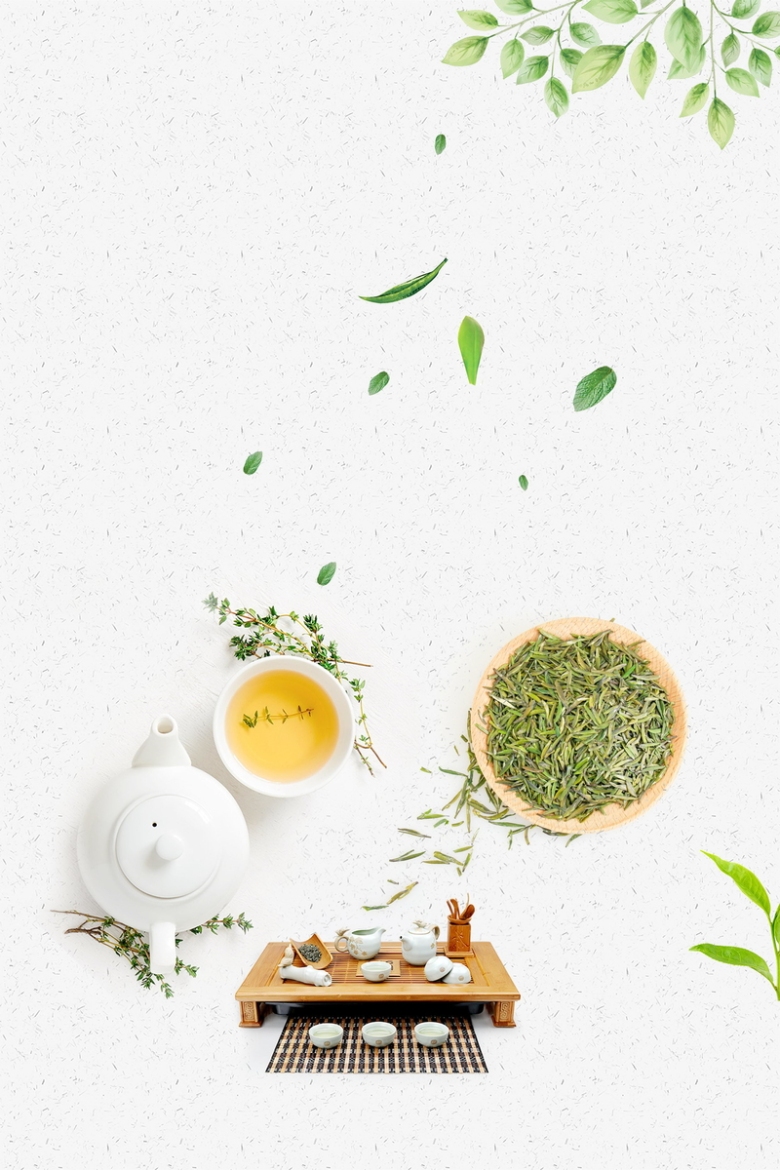 韵,茶工艺,中国茶道,绿茶,小清新,春茶,分层文件,psd源文件,高清背景