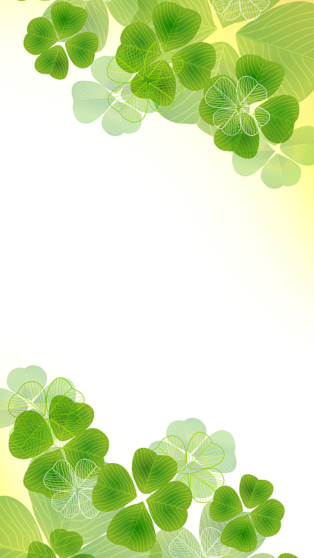 小清新四叶草背景素材_小清新四叶草背景图片下载_觅元素