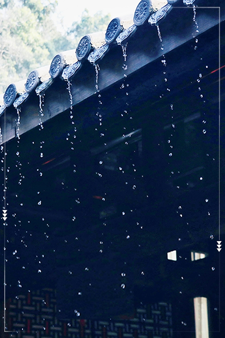 传统二十四节气雨水背景模板