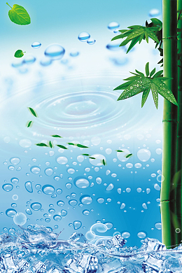 清凉一夏饮品海报背景素材