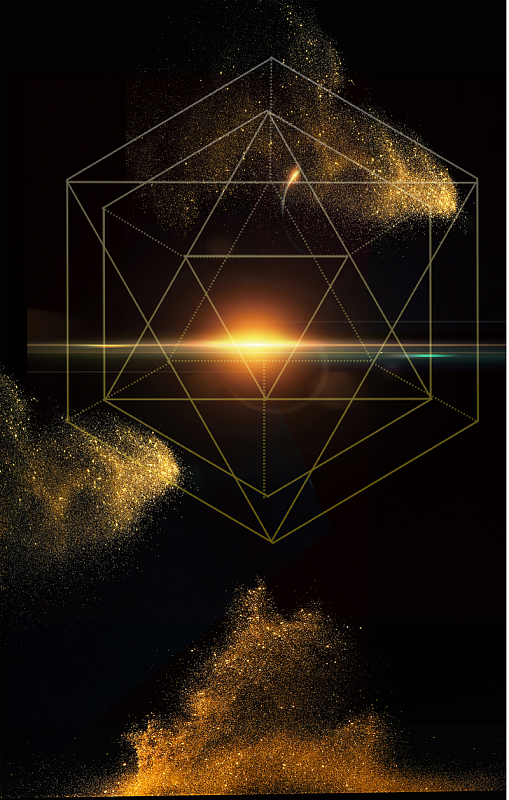 黑色金沙海报背景