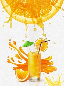 创意夏日酷饮料颗粒背景