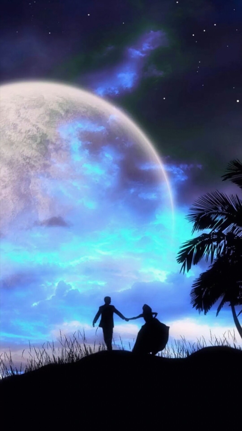 梦幻星空爱情h5背景