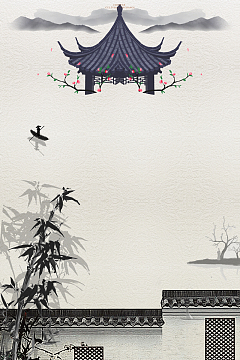 简约古风创意浅色地产背景