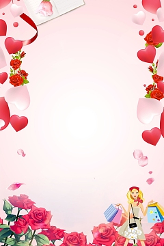 妇女节模板背景素材_妇女节模板背景图片下载_觅元素