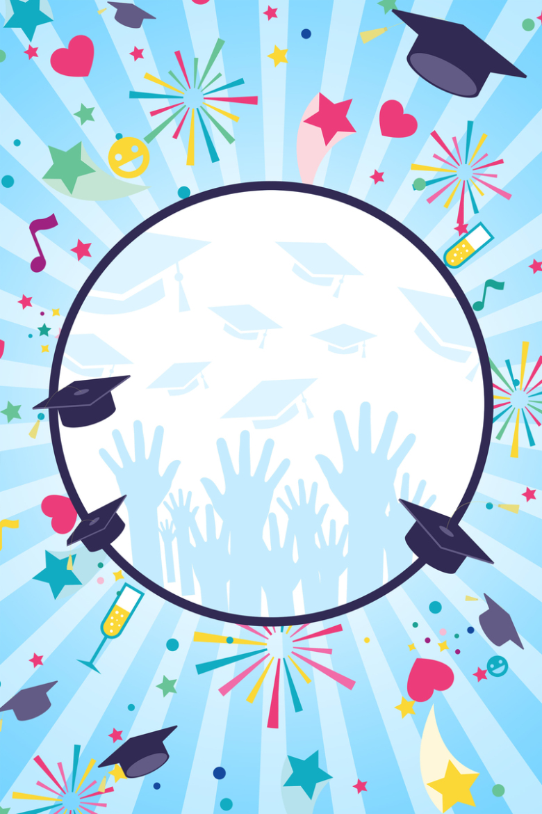 青春绽放毕业季海报模板背景