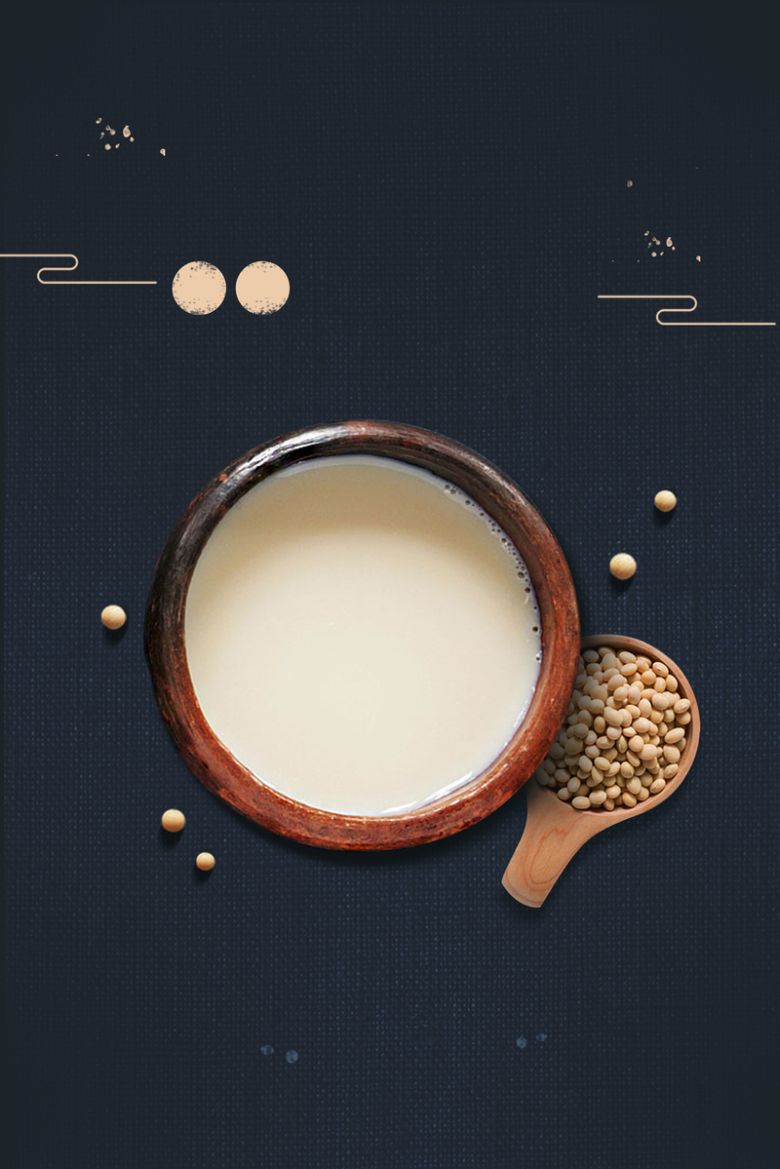 简约美味豆浆饮品海报背景免抠素材免费下载_觅元素51yuansu.com