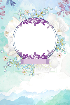 彩色唯美花卉婚庆背景素材