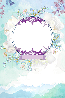 彩色唯美花卉婚庆背景素材