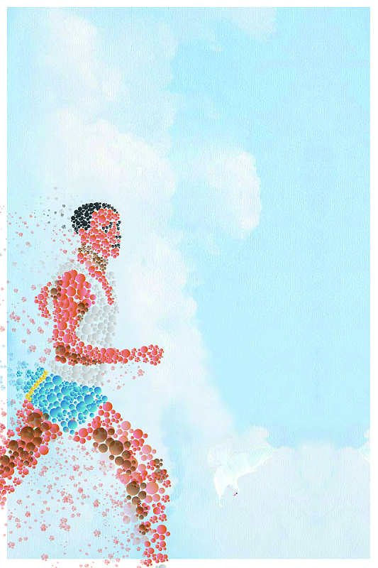 简约奔跑马拉松比赛背景